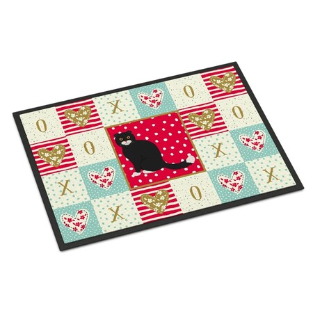 Carolines Treasures 24 x 36 in. Foldex Exotic Fold No.2 Cat Love Indoor or Outdoor Mat CK5763JMAT